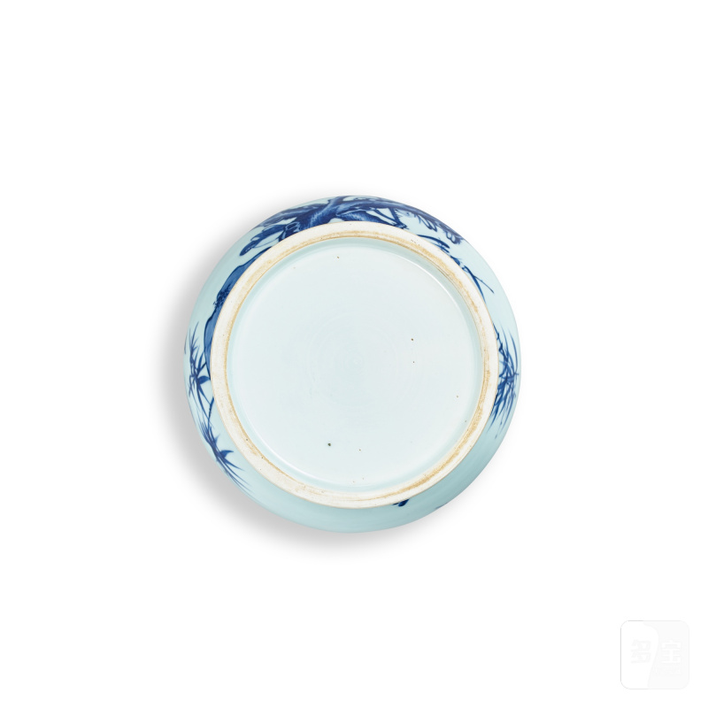 A blue and white 'prunus and magpie' vase, Qing dynasty, 18th - 19th century | 清十八至十九世紀 青花喜上眉梢圖橄欖瓶 - 图4